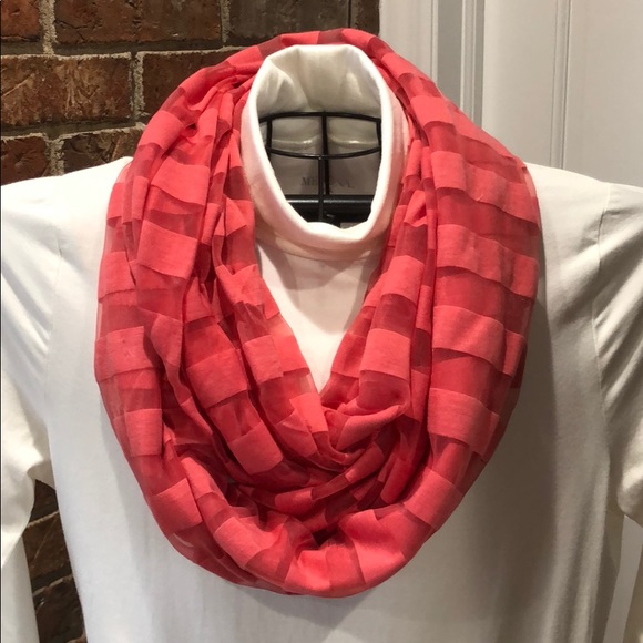 Dark Pink Stripe Scarf - Picture 2 of 6